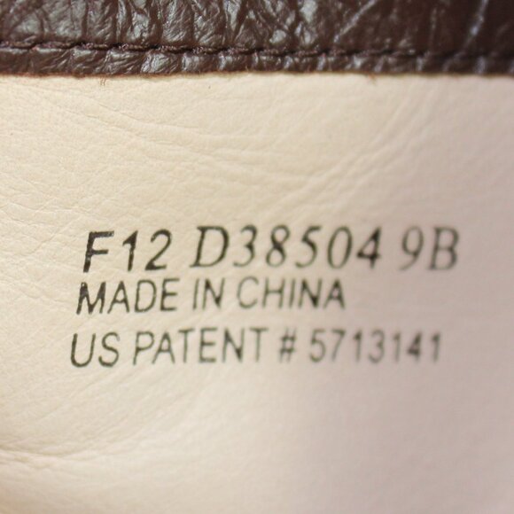 Cole Haan Martina Nike Air Chocolate Suede Croc Patent Wedge Bootie Size 9 - Picture 9 of 9